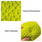Rugby Dog Chew Toy with Squeaky - Green